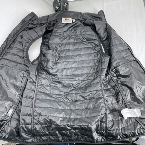 Fjallraven Abisko Padded Vest Solid Black Lightweight Zip Puffer Hiking Layer XS - Picture 9 of 15